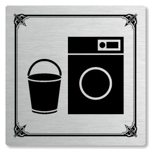 Prádelna, 80x80mm, stříbrná, Nebraska